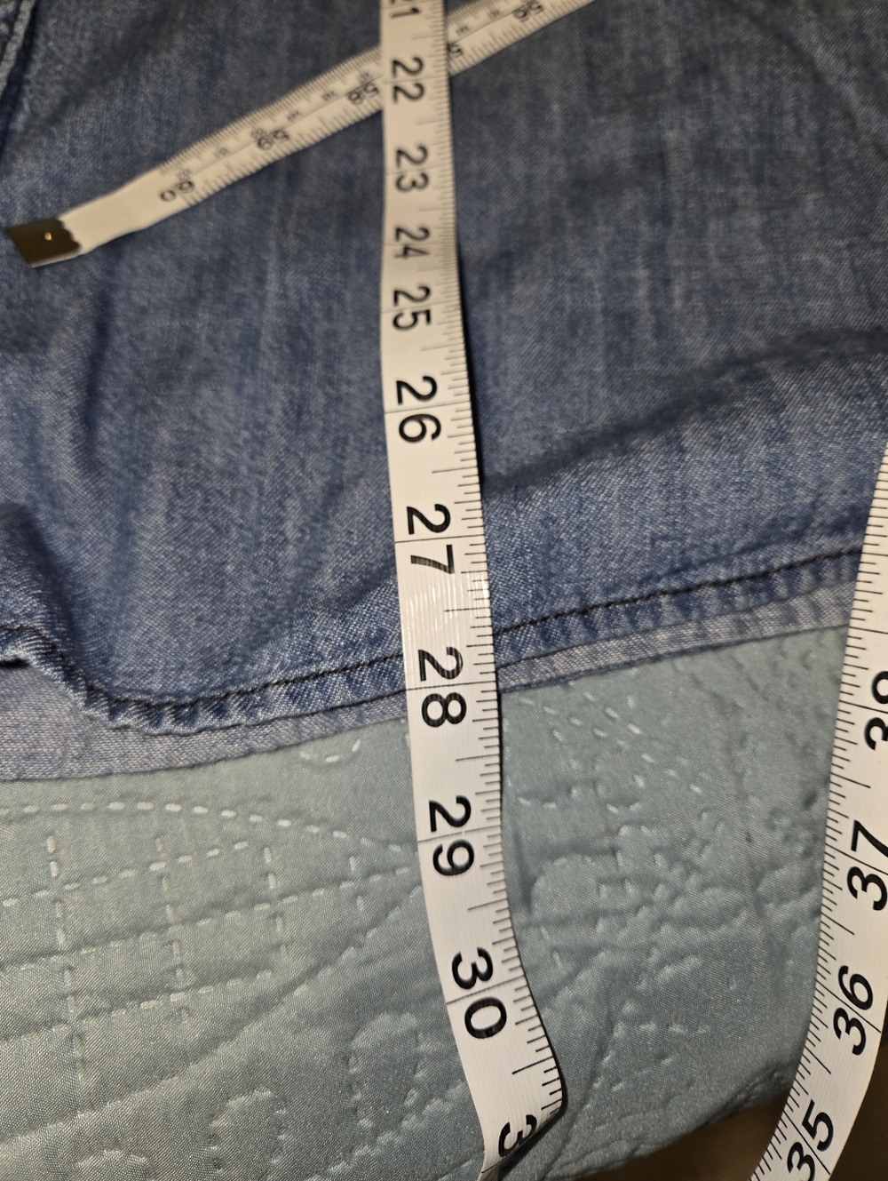Old Navy Women's XXL The Classic Shirt Blue Denim Button-Up Shirt - Picture 10 of 12
